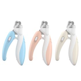 Ai Wo Pet Nail Clipper, Dog Nail Knife, Cat Nail Pliers, LED Electric Nail Grinder, and Pet Products Are Popular (Specifications: Light coffee, colour: Little Whale)